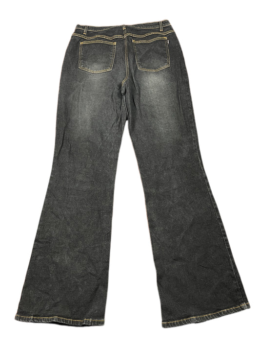 Y2k Elho Flared Denim Pants Black - L/XL
