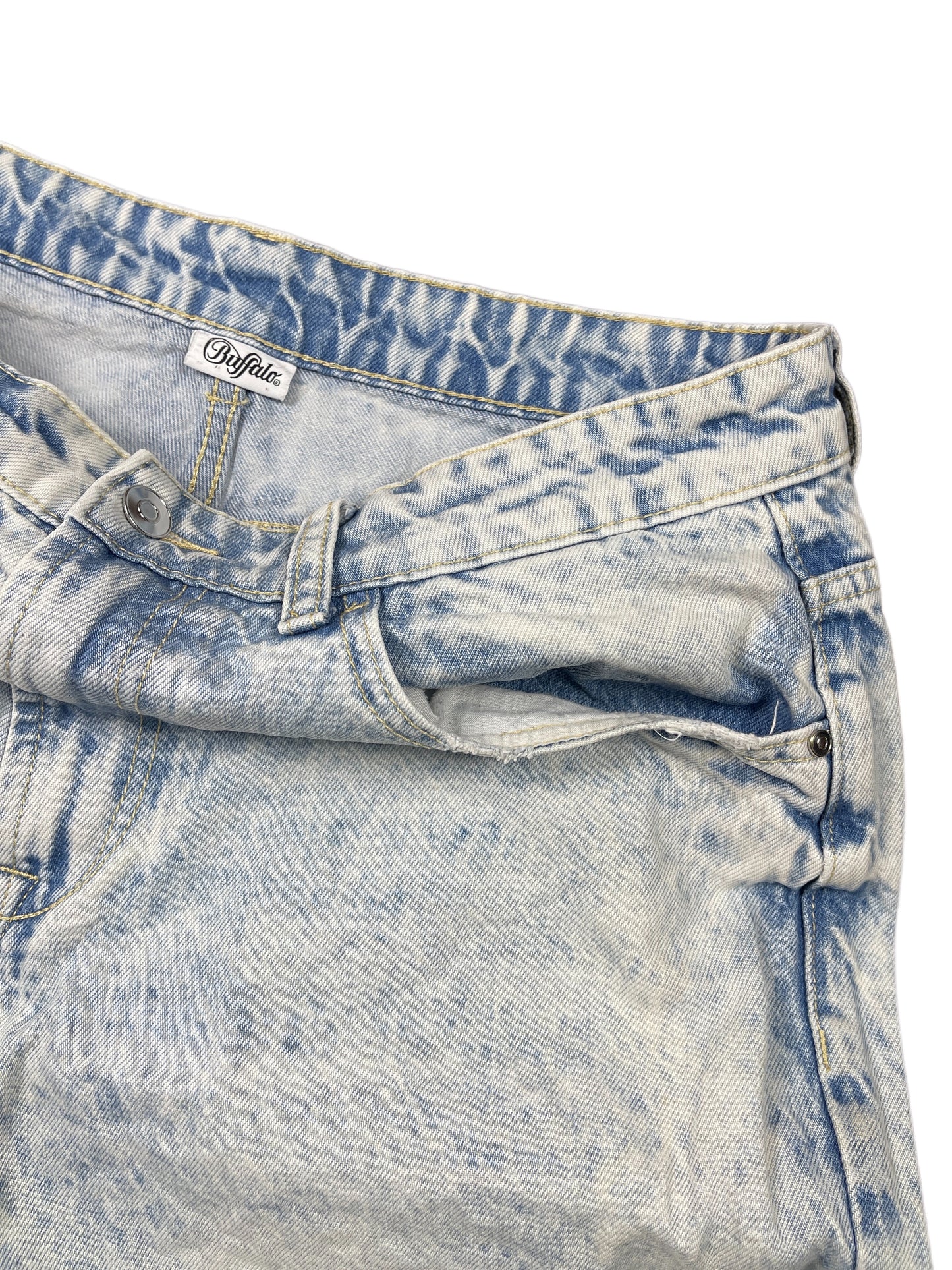 Buffalo Denim Pants White Blue - XL