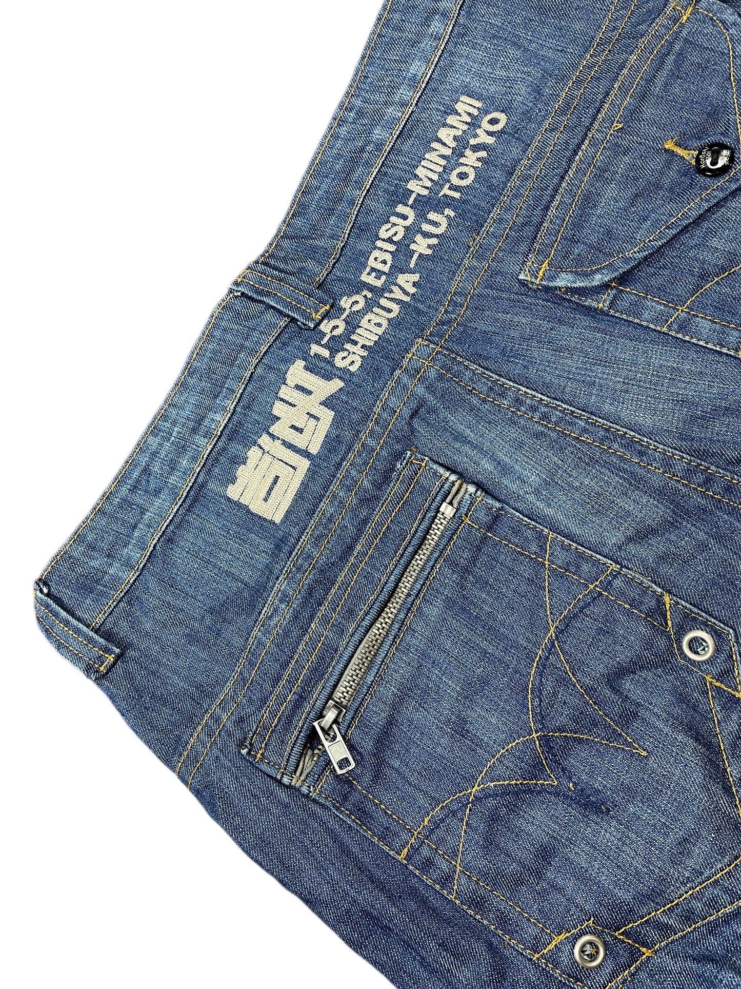 Y2k Koroshi Denim Pants Blue - XL