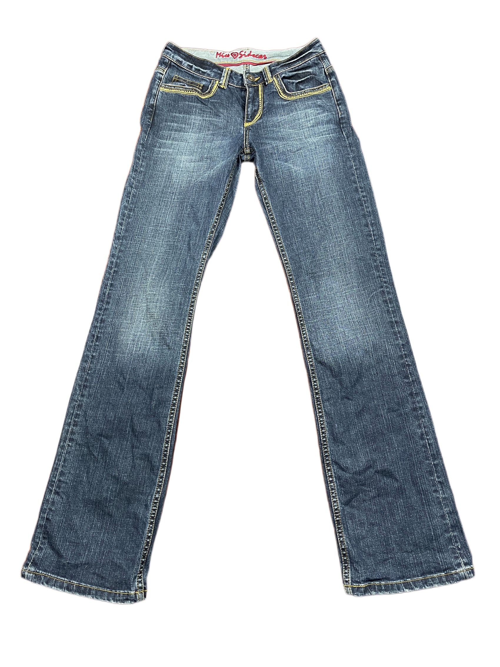 Y2k Miss Sidecar Bootcut Low Waist Denim Pants Blue - M