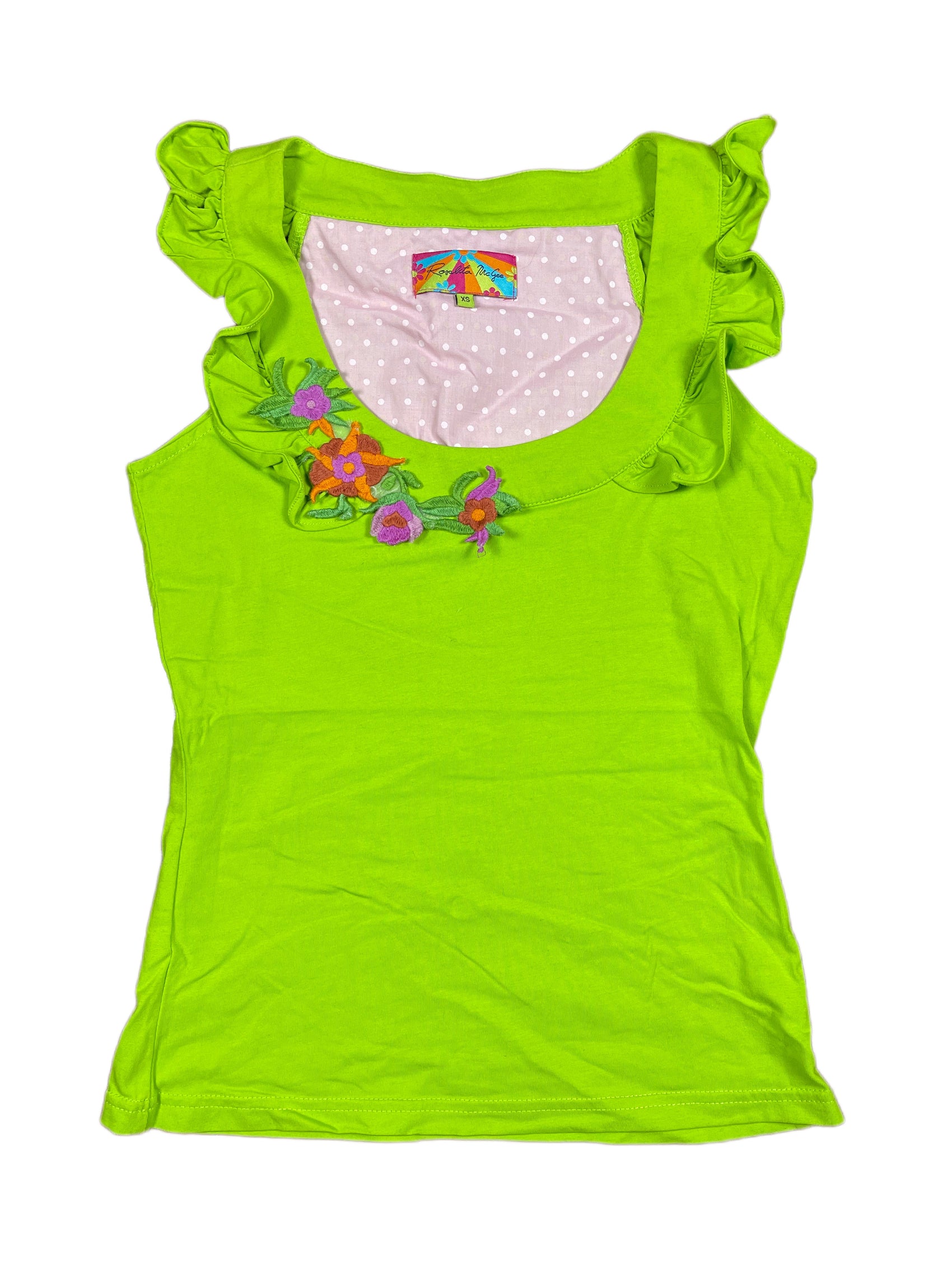 Y2k Rosalita McGee Sleeveless Top Green - XS
