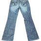 Y2k Esprit Low Waist Flared Denim Pants Blue - M/L