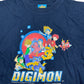 Vintage Digimon 2000 Baby Tee T-Shirt Navy - XS