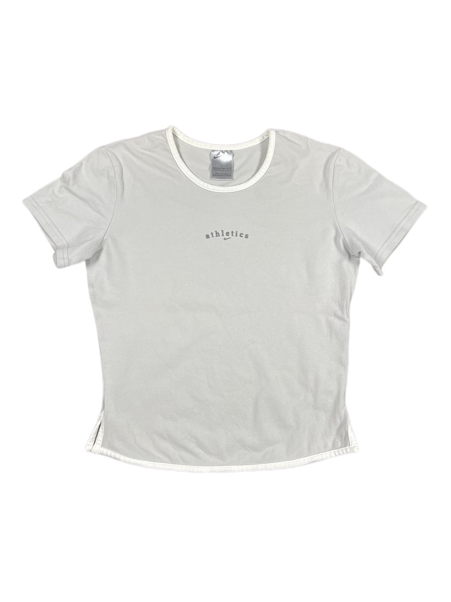 Vintage Nike Athletics Short Sleeve Top Gray - M