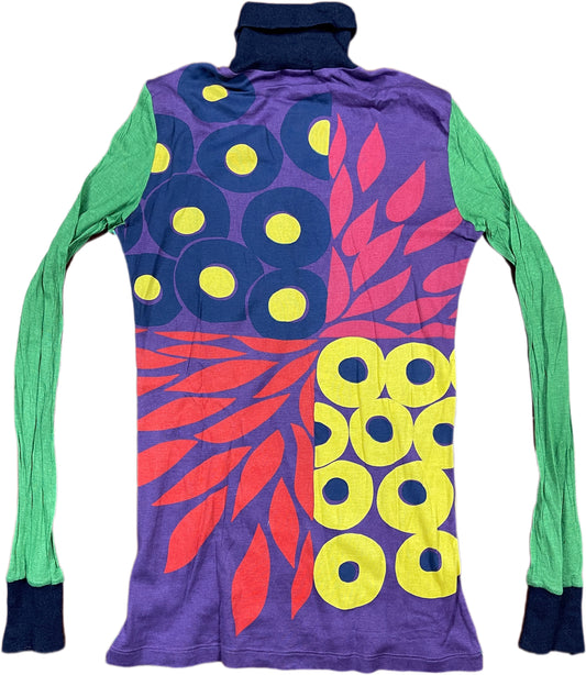 Y2K Custo Top Multicolor Cotton Blend XS-S