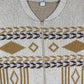 Vintage Knitted Sweatshirt Cream Acrylic L/XL