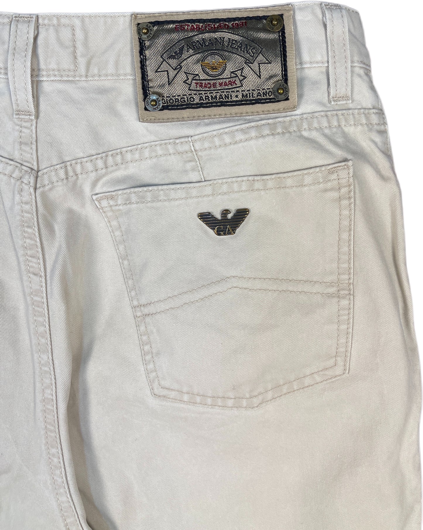 Vintage Armani Jeans Chino Pants Creme M