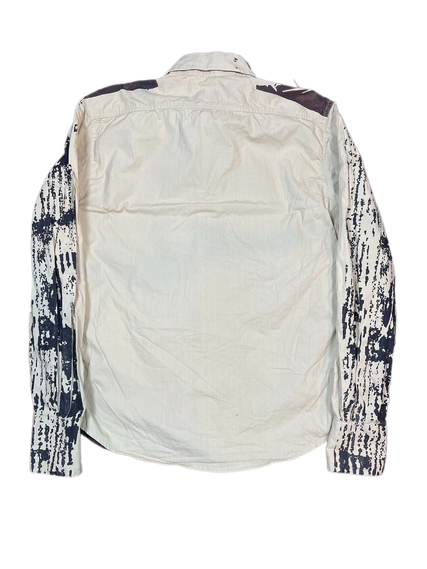 Desigual Long Sleeve Shirt Cream Brown - M