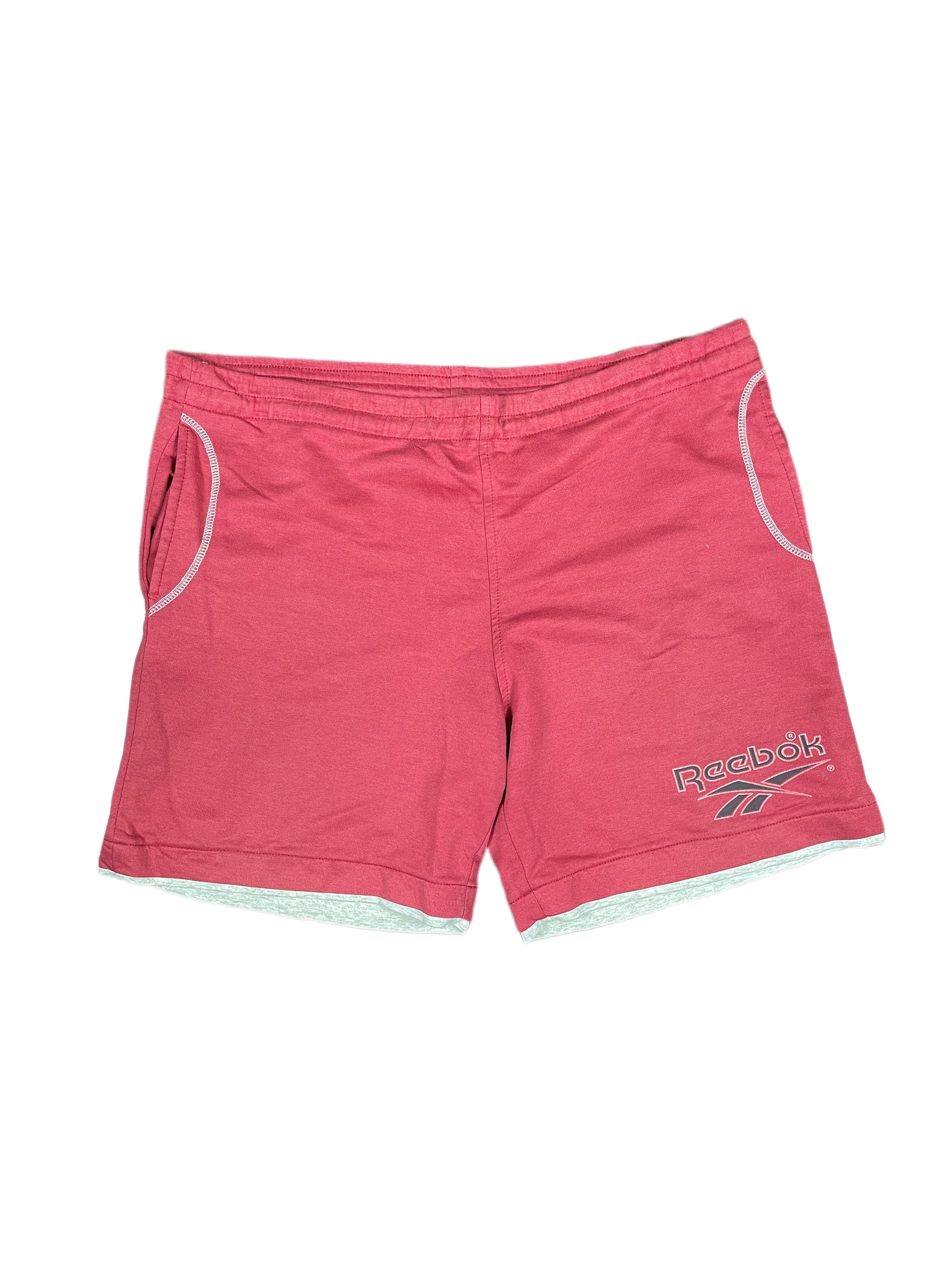 Vintage Reebok Sweat Shorts Bordeaux - XXL