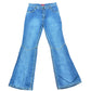 Y2k For Girls Only Flared Denim Pants Blue - M