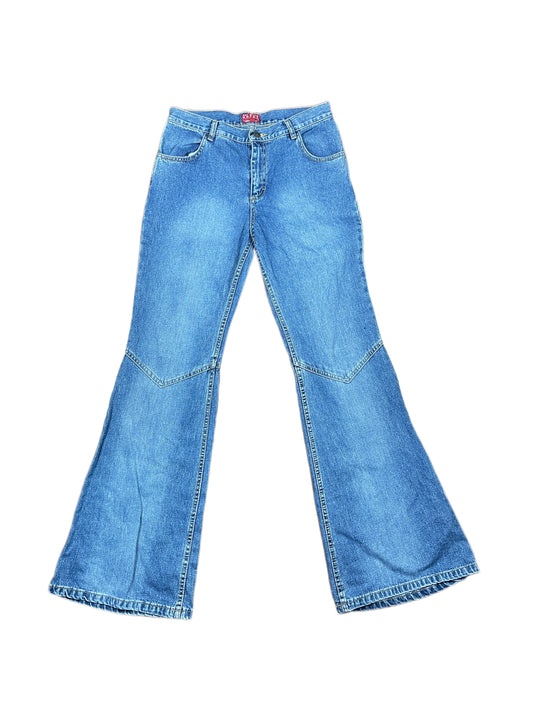 Y2k For Girls Only Flared Denim Pants Blue - M