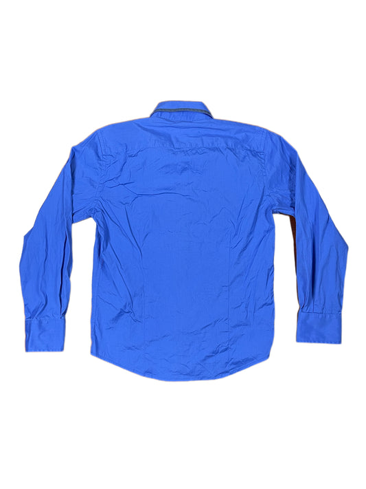 Vintage Roberto Bassi Long Sleeve Shirt Blue - M