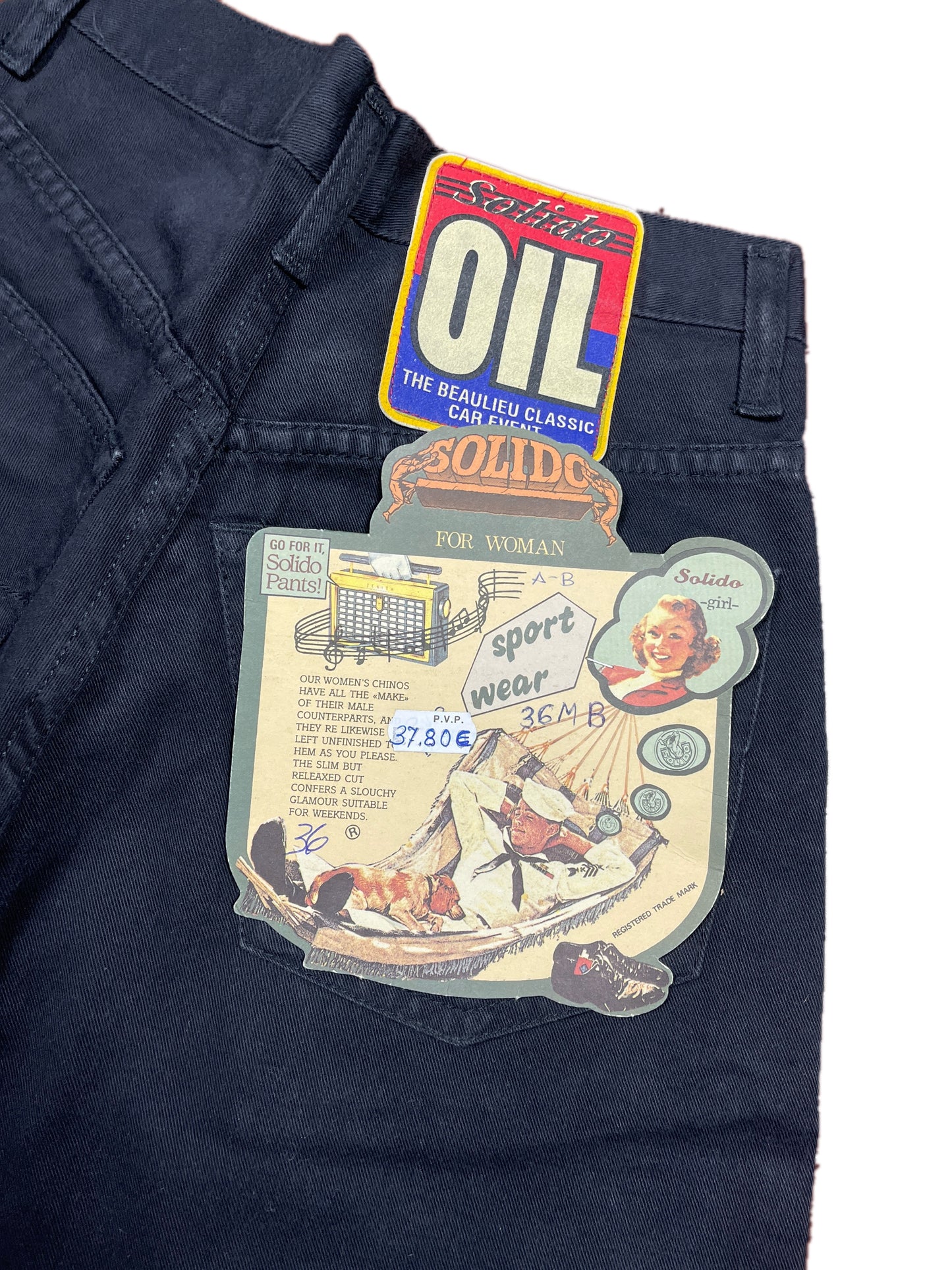 Vintage Solido Pants Black - S