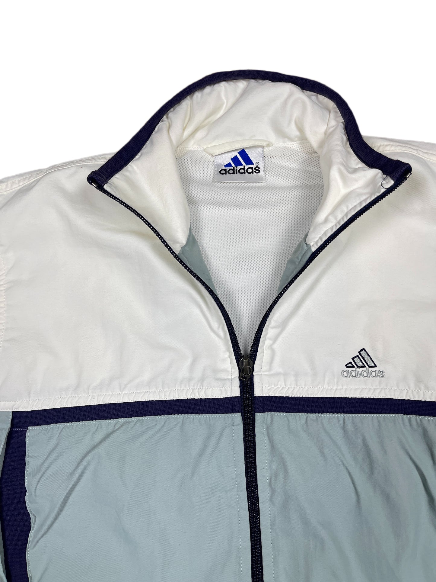Vintage Adidas 1999-2005 Sport Jacket Gray White - S
