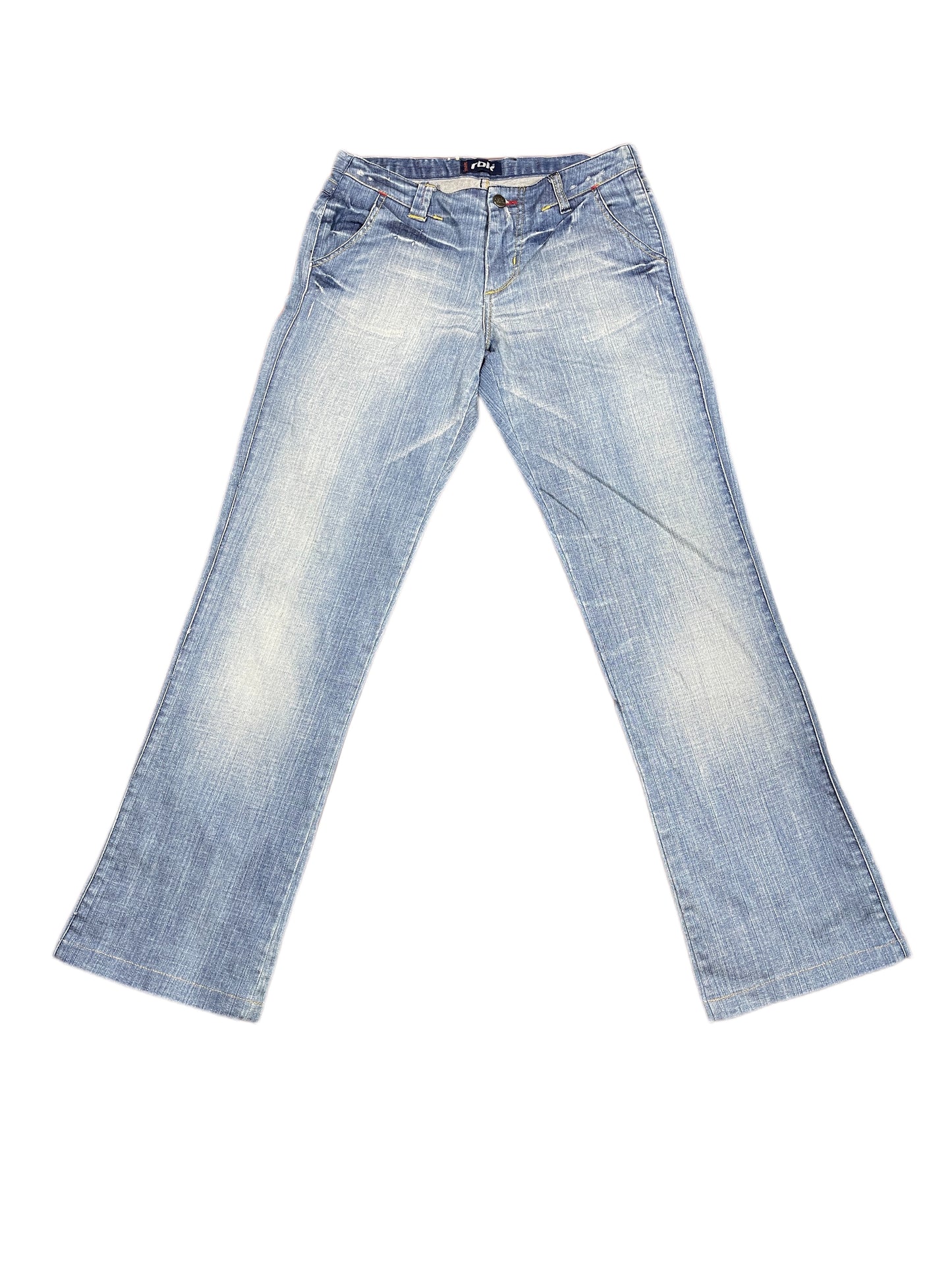 Y2k 2000s Rok Low Waist Bootcut Denim Pants Blue S/M