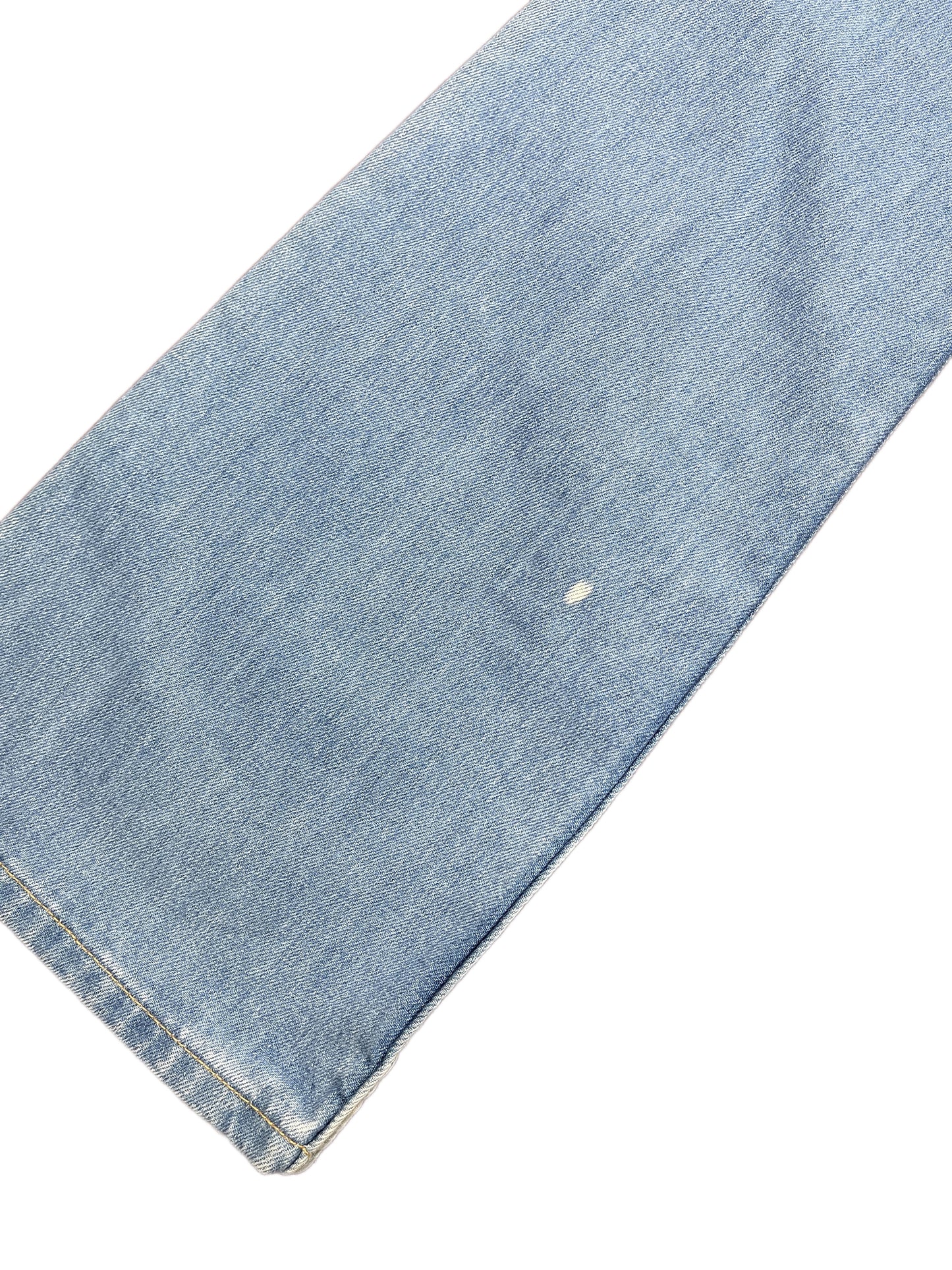 Vintage Levi's Low Waist Flared Denim Pants Blue White - M
