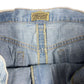 Y2k Precchio Denim Skirt Blue White - L