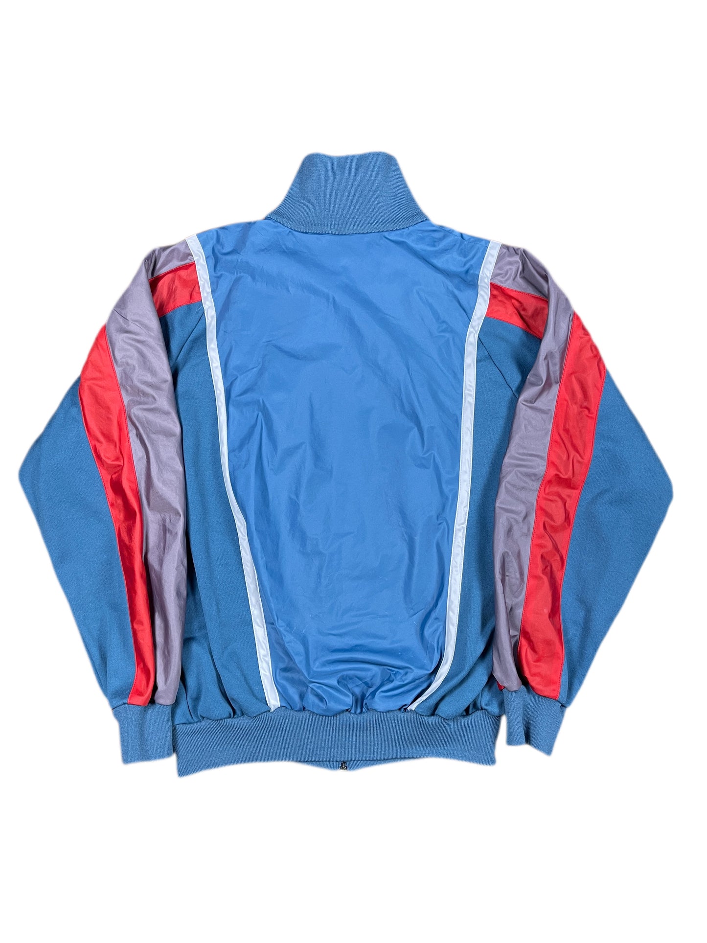 Vintage 80s Adidas Sport Jacket Blue Red - L