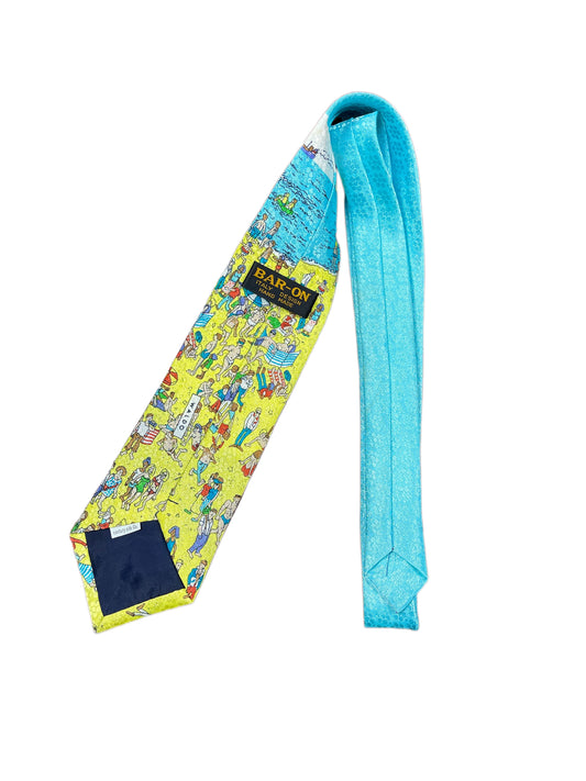 Vintage Where is Wally Tie Yellow