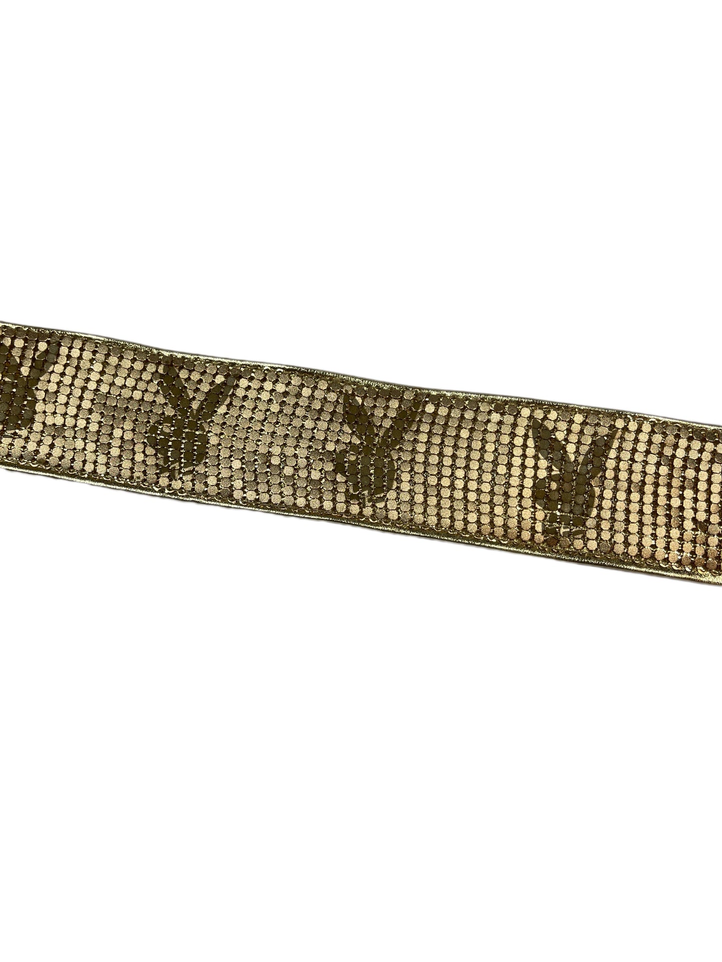Y2k Playboy Mesh Metal Belt Gold 2004