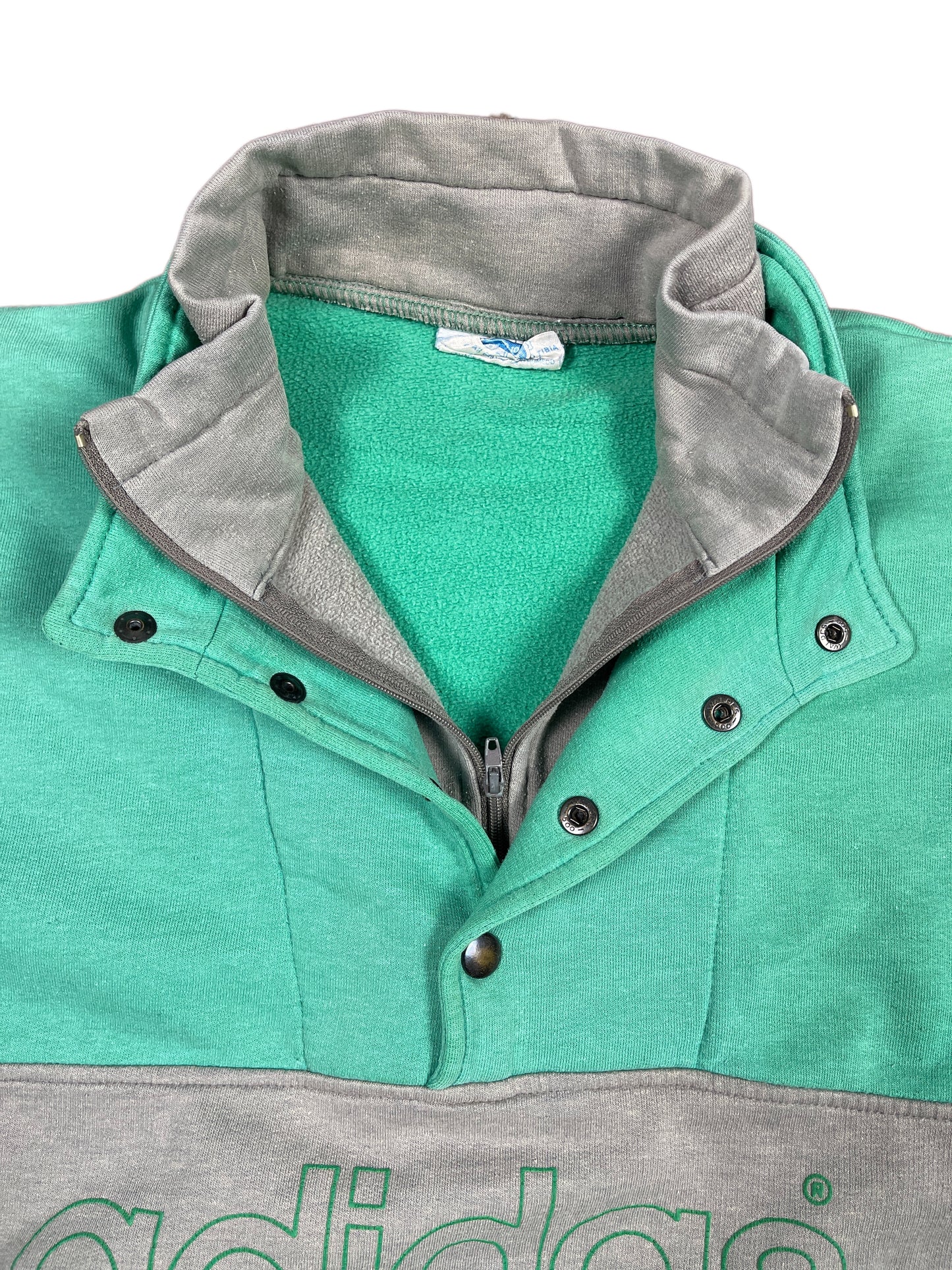 Vintage 1980s Adidas Sweatshirt Mint Green S