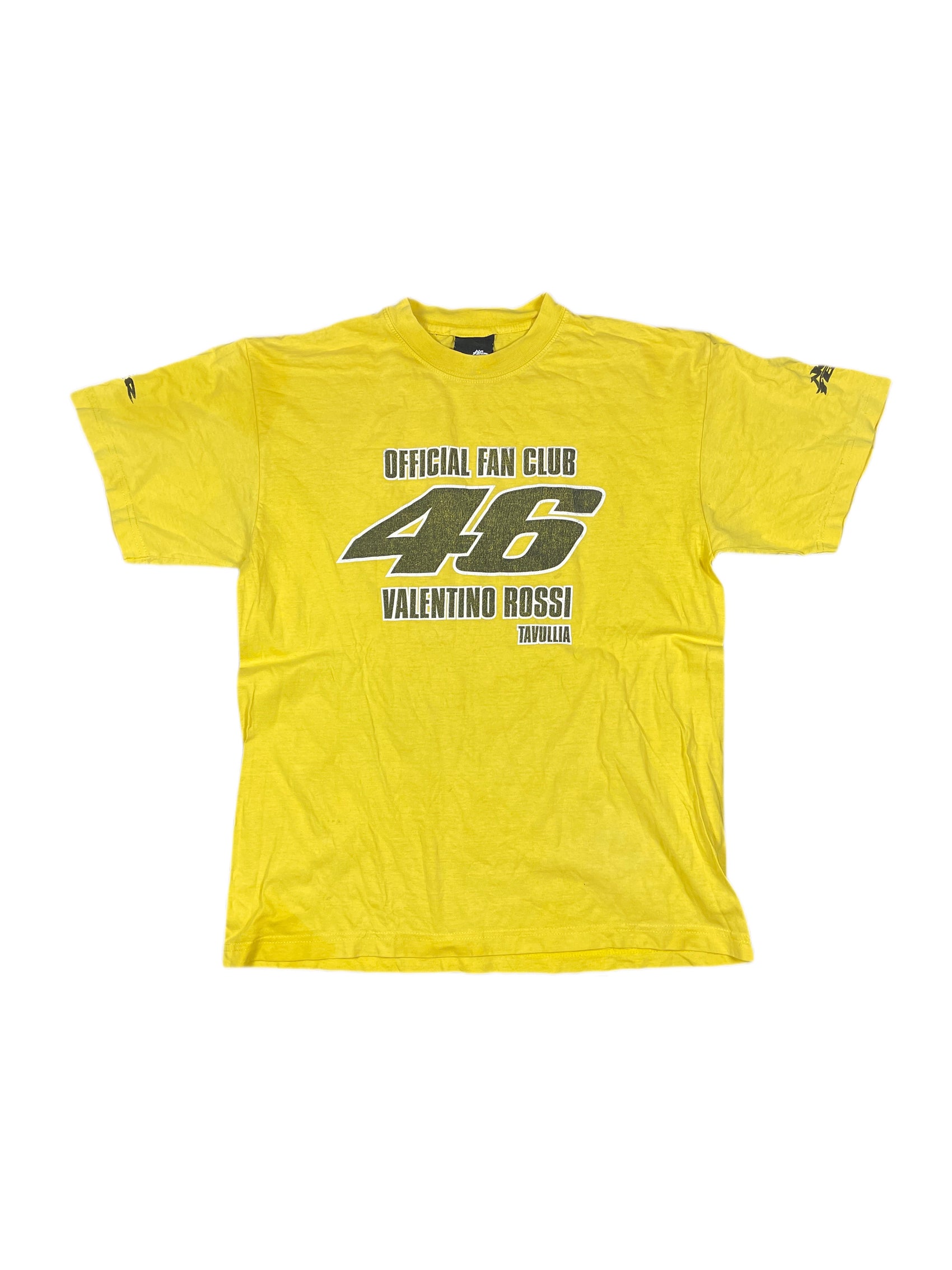 Y2k No Fear Valentino Rossi Fan Club T-Shirt Yellow - M