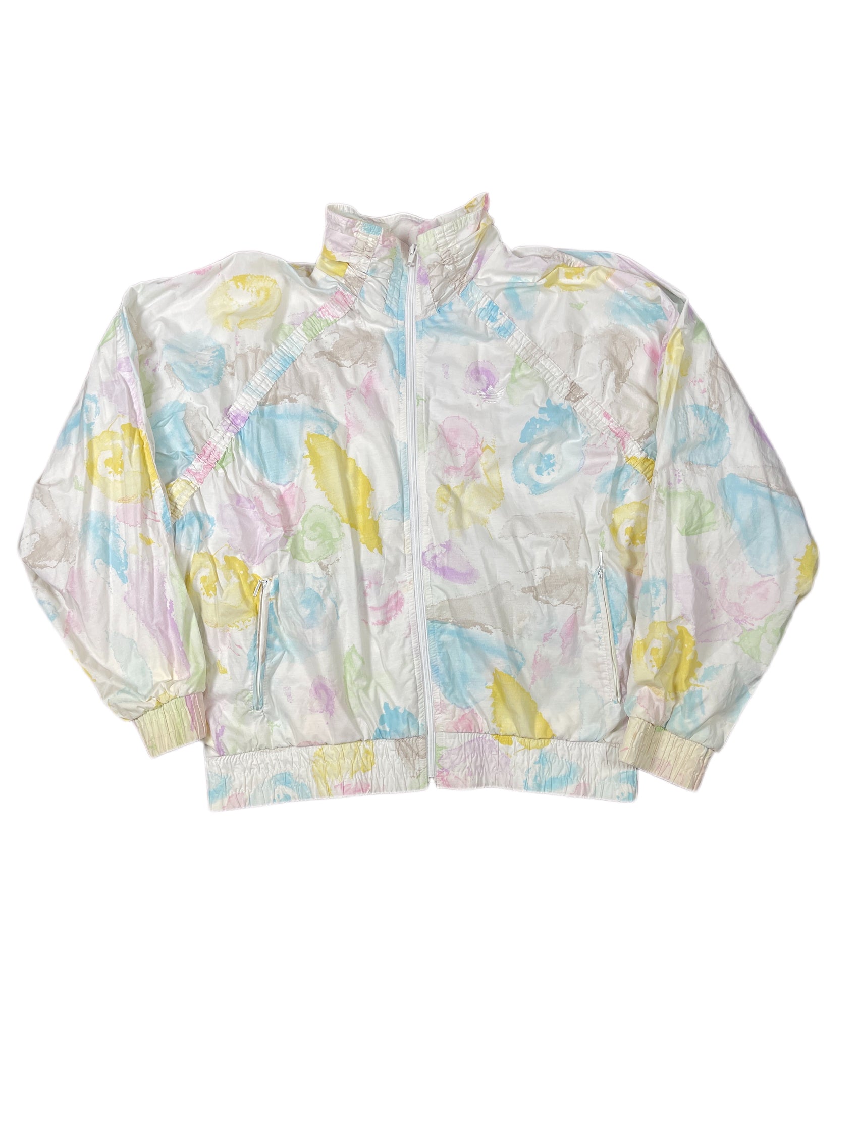Vintage Adidas 1990s Sport Jacket PAstel Multicolor - M