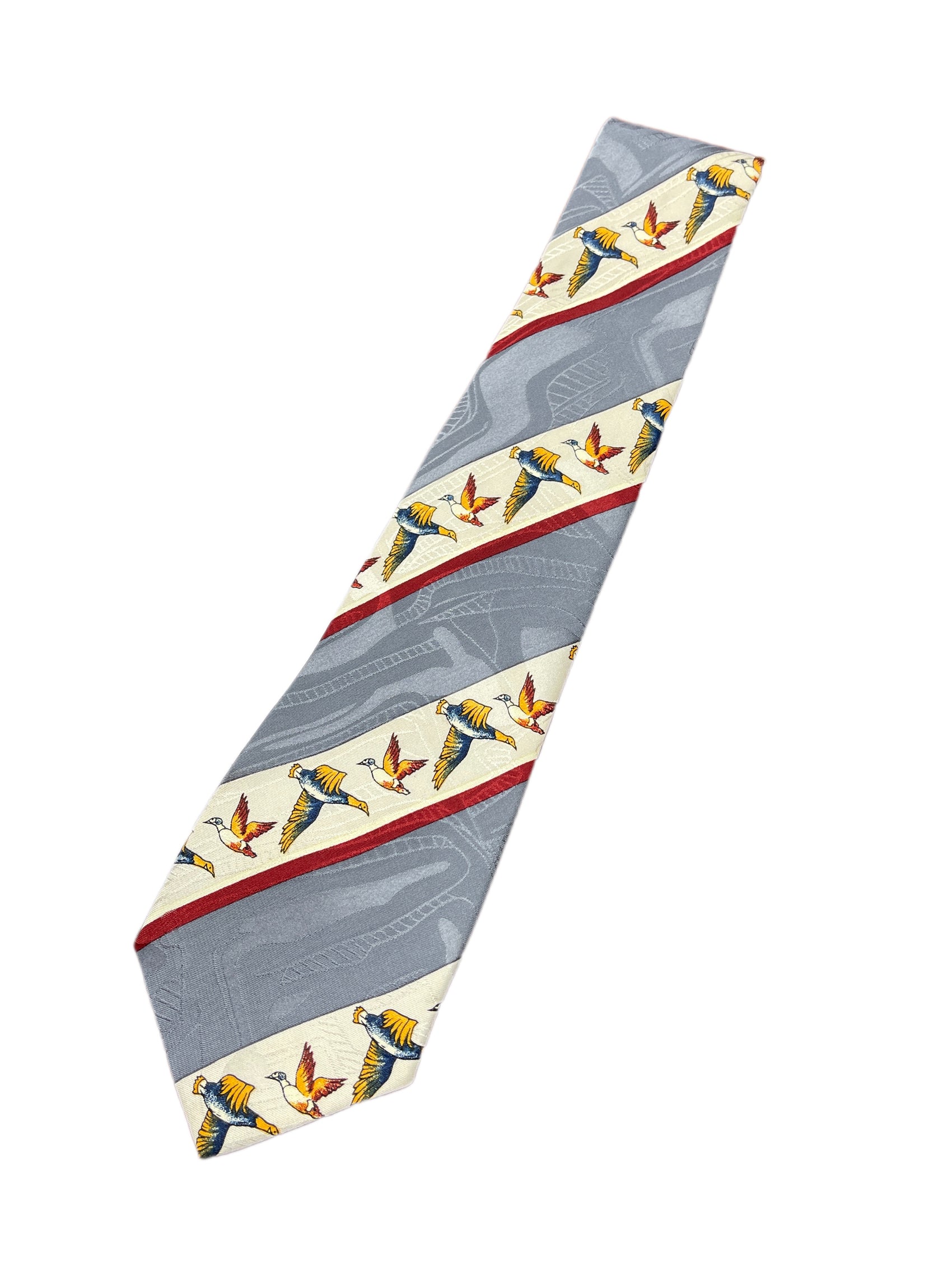 Vintage Ricco Tie Goose Silver Beige