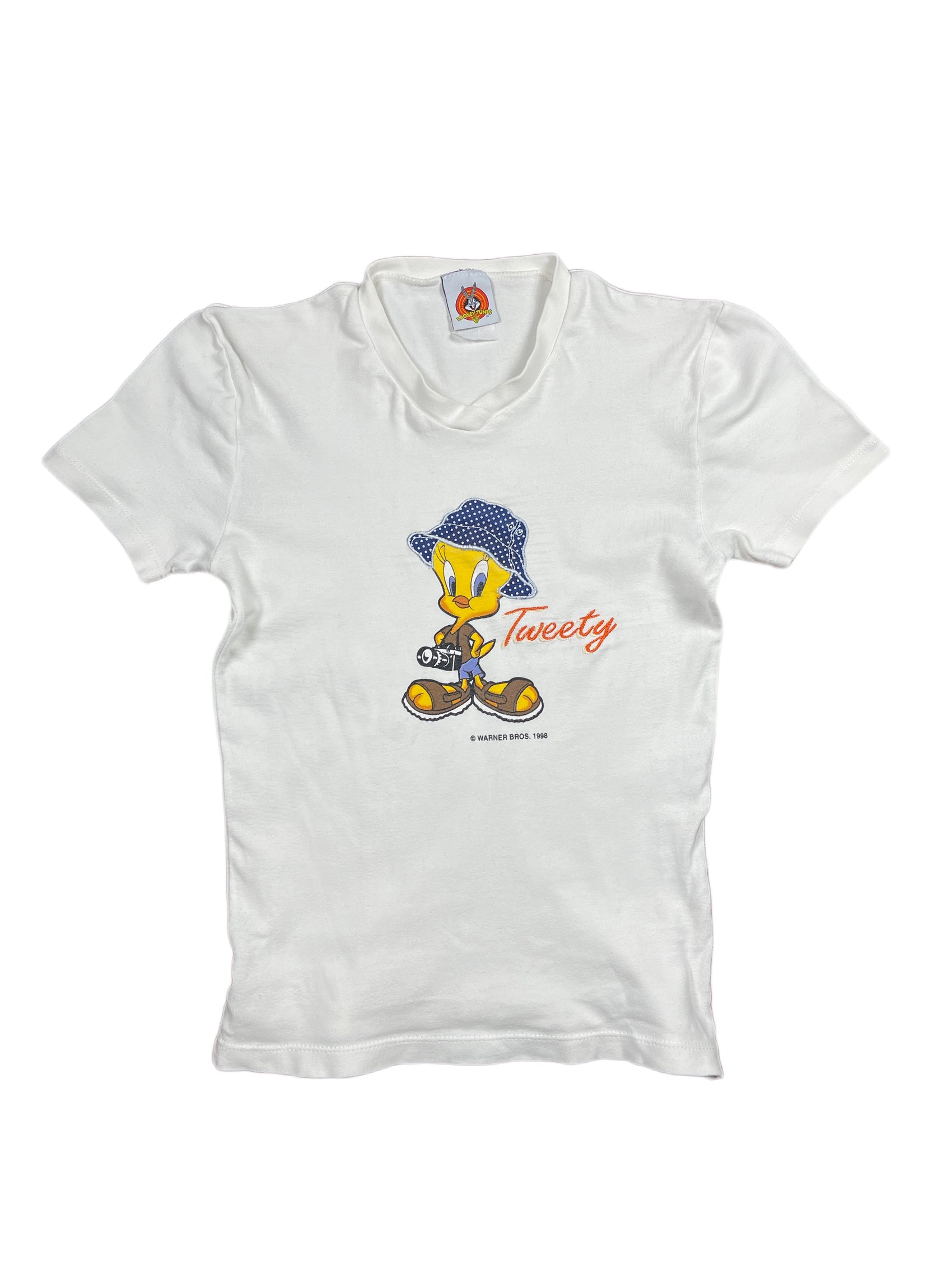Vintage Looney Tunes 1998 Tweety Baby T-Shirt White - XS