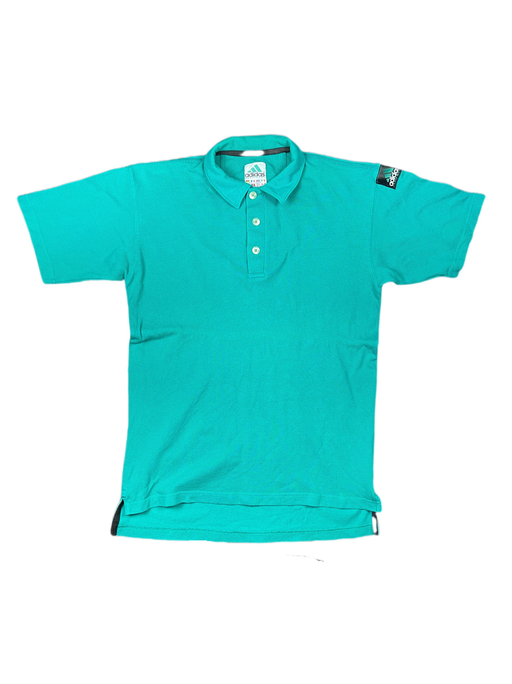 Vintage Adidas Equipment Polo Shirt Turquoise - M