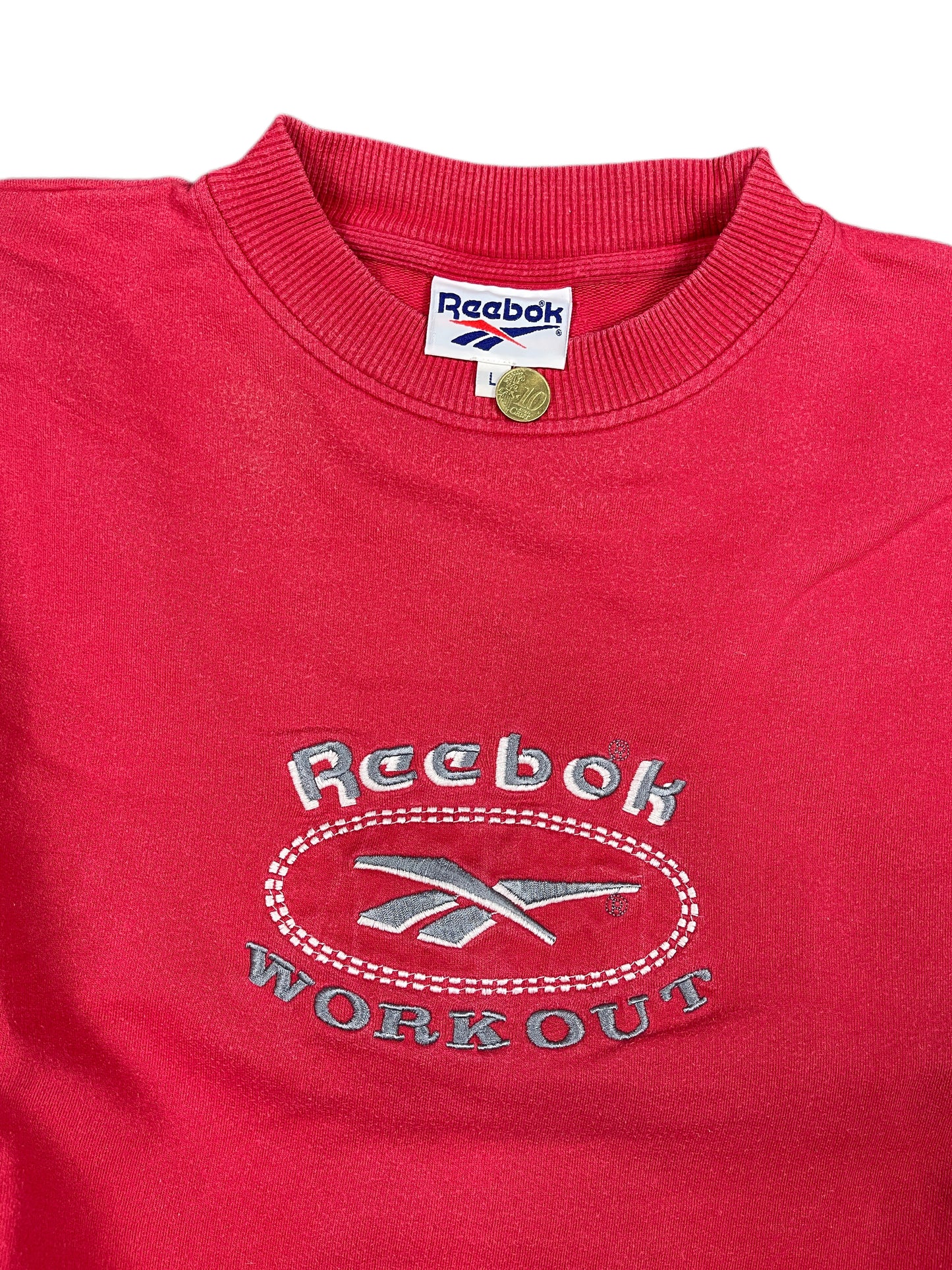 Vintage Reebok Workout Sweatshirt Red - L