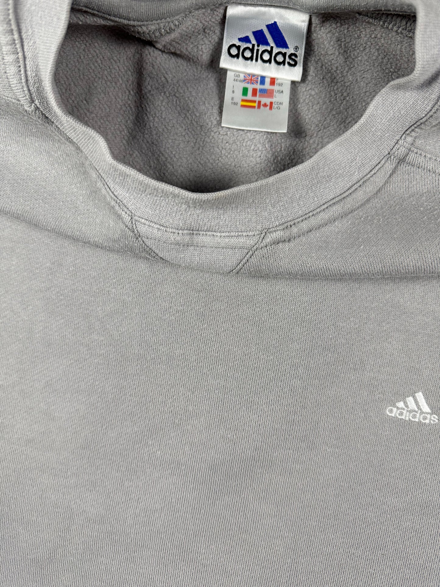 Vintage Adidas Sweatshirt Gray - XL