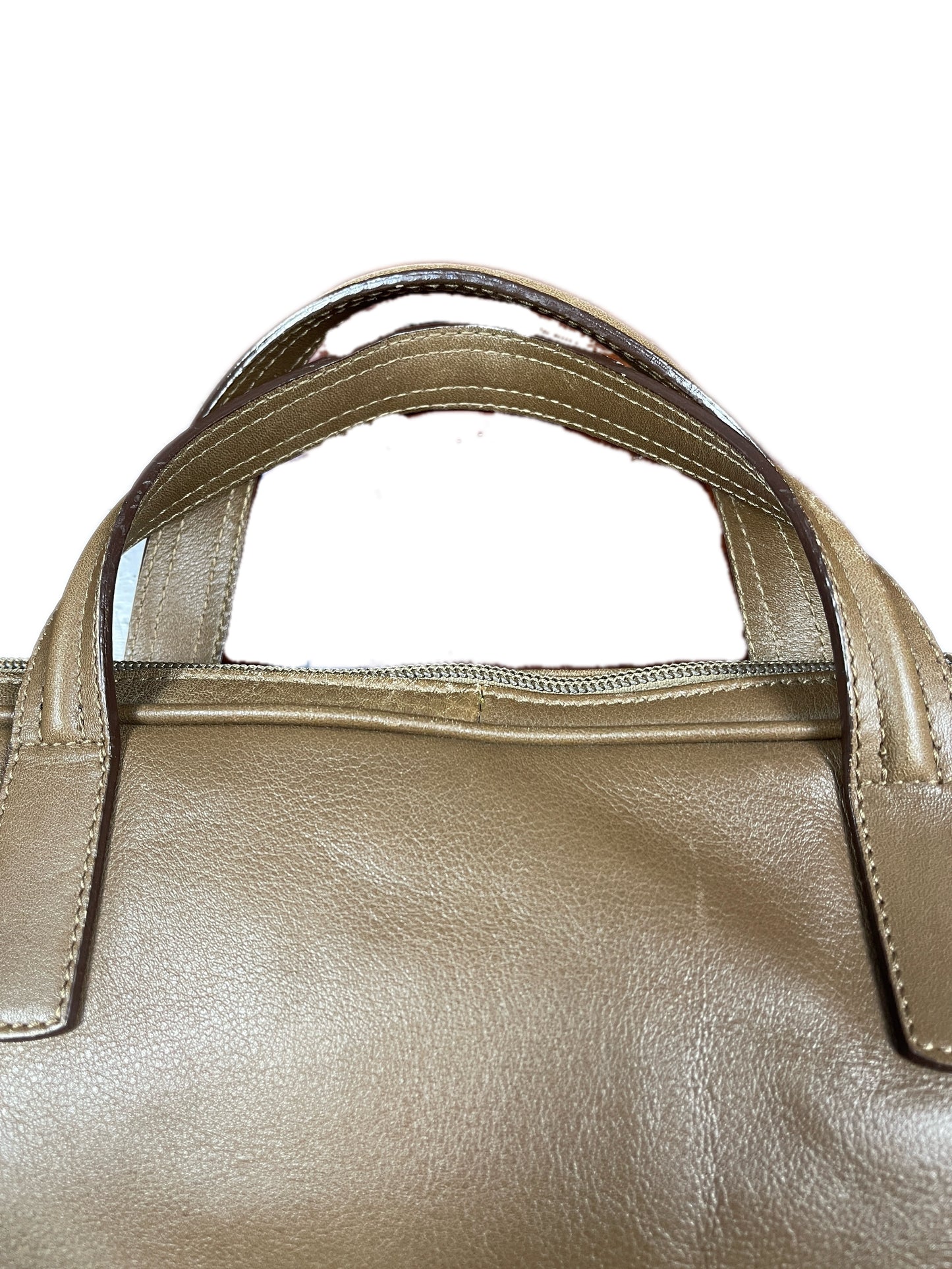 Vintage Balmain Leather Business Bag Brown