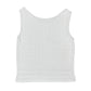 Vintage Knitted Sleeveless Top White - M