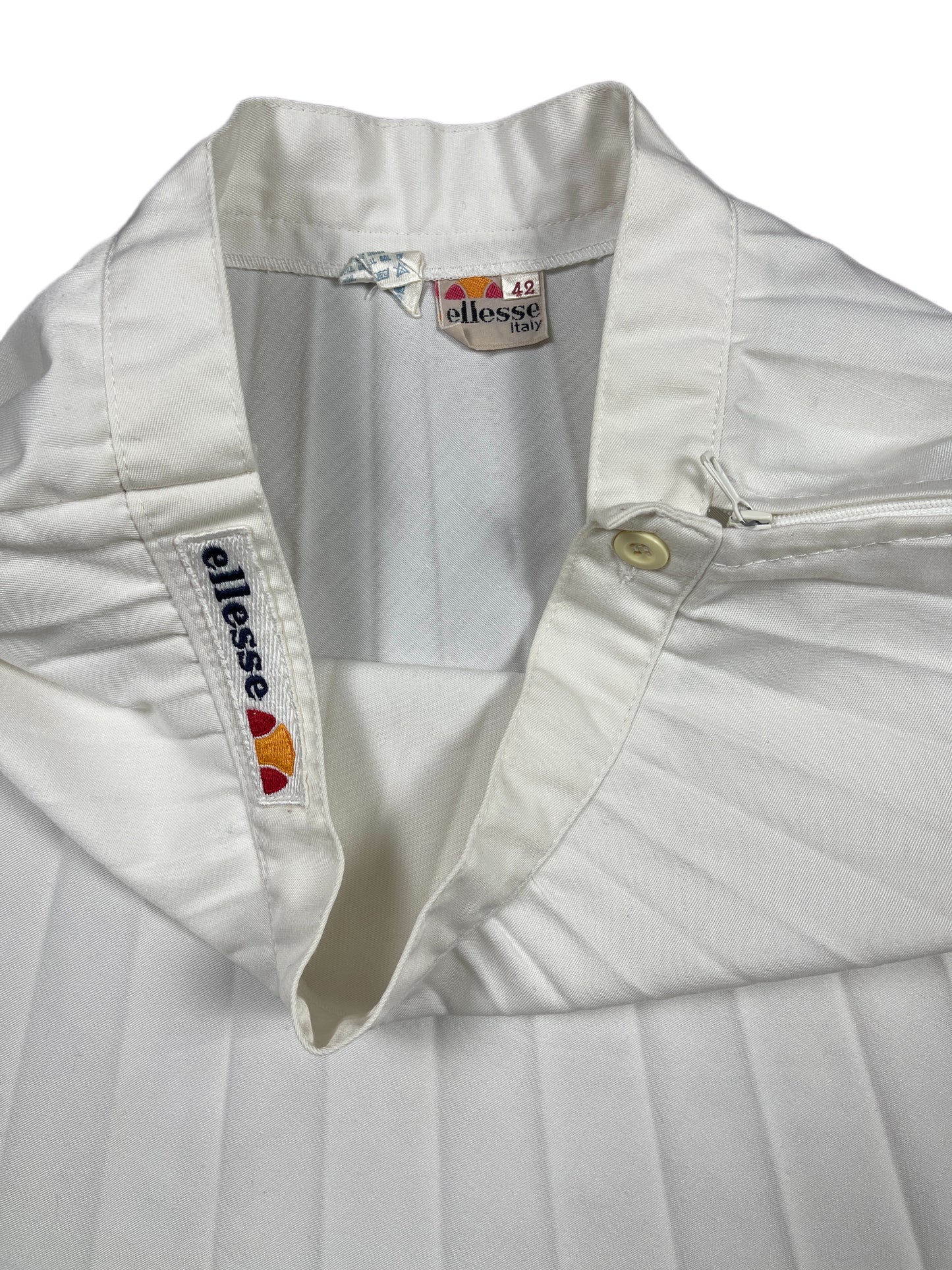 Vintage 80s Ellesse Tennis Skirt White - M