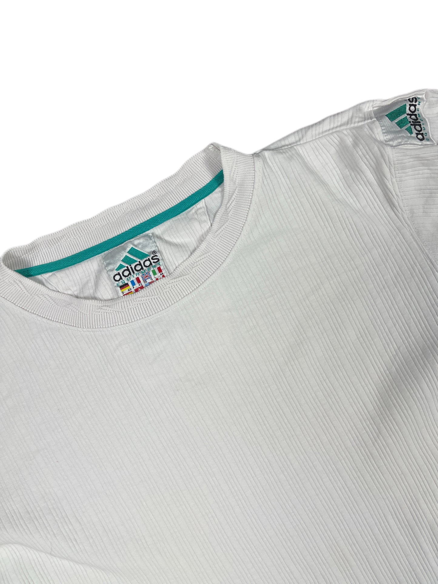 Vintage Adidas Equipment Short Sleeve Top White - L