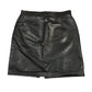 Vintage Leather Skirt Black - S