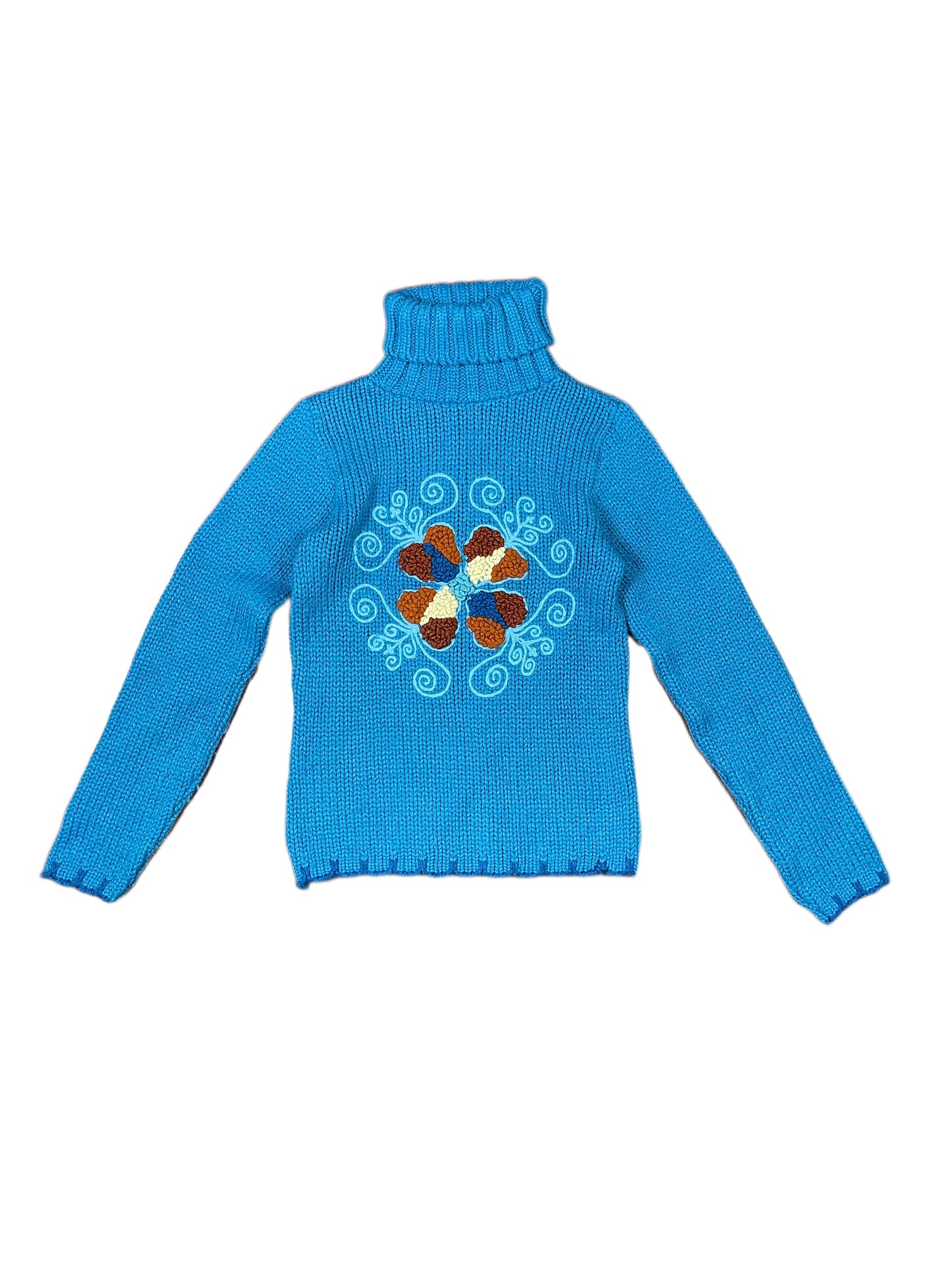 Y2k Komwok Knitted Sweatshirt Blue - S