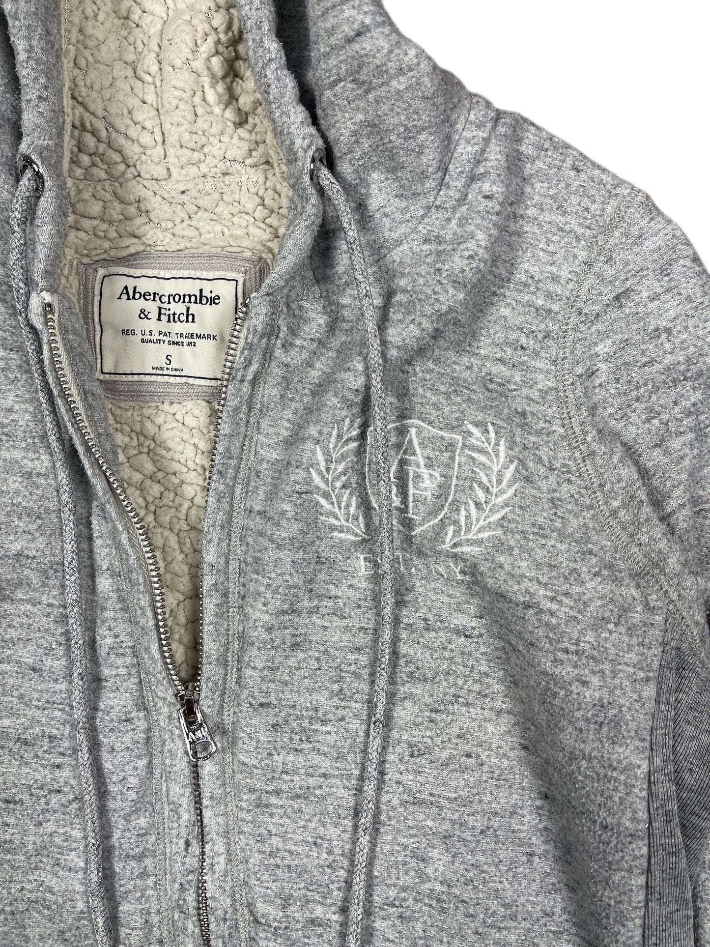 Y2k Abercrombie & Fitch Zip Sweatshirt Gray - S