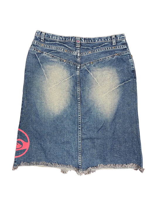 Y2k Roxy Denim Skirt Blue - M