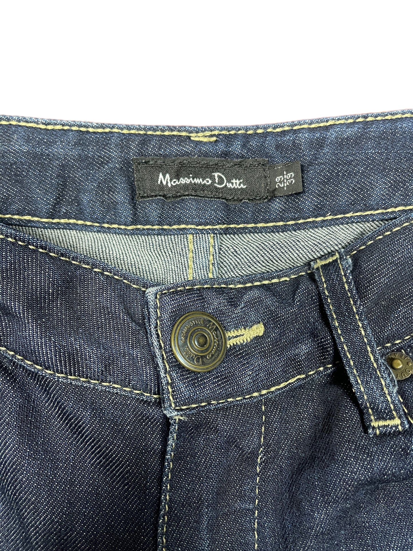 Massimo Dutti Low Waist Bootcut Denim Pants Blue - M/L