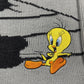 Vintage Looney Tunes 2001 Tweety Silvester Knitted Sweatshirt Gray - XL