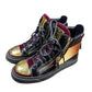Giuseppe Zanotti Velvet Boot Trainer Black Bordeaux Gold - 37