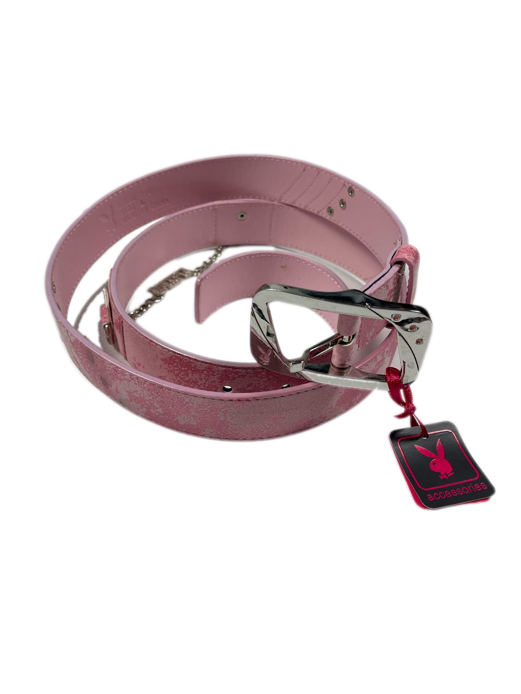 Y2k Playboy Belt Pink 2004