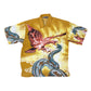 Y2k Brother Short Sleeve Snake Phoenix Shirt Gold - XL