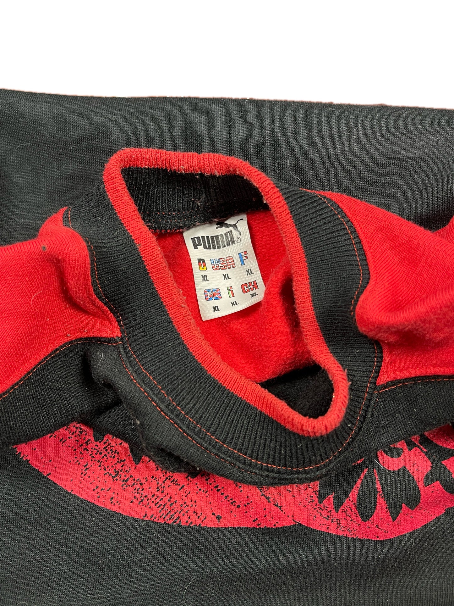 Vintage Eintracht Frankfurt Puma Sweatshirt Red Black - XL
