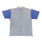 Y2k Reebok Polo Shirt Checkered Grey Blue - L