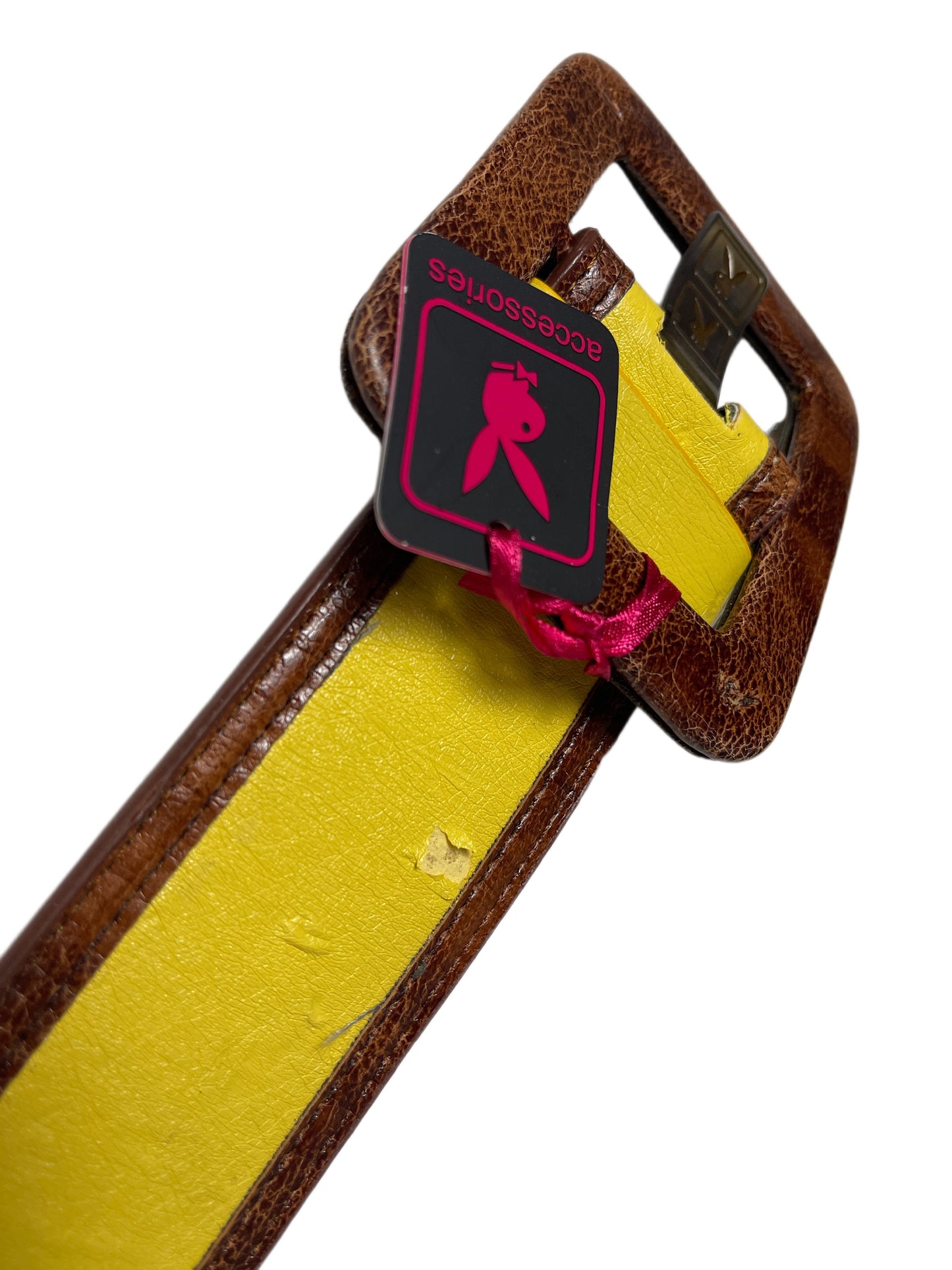 Y2k Playboy Belt Yellow 2004