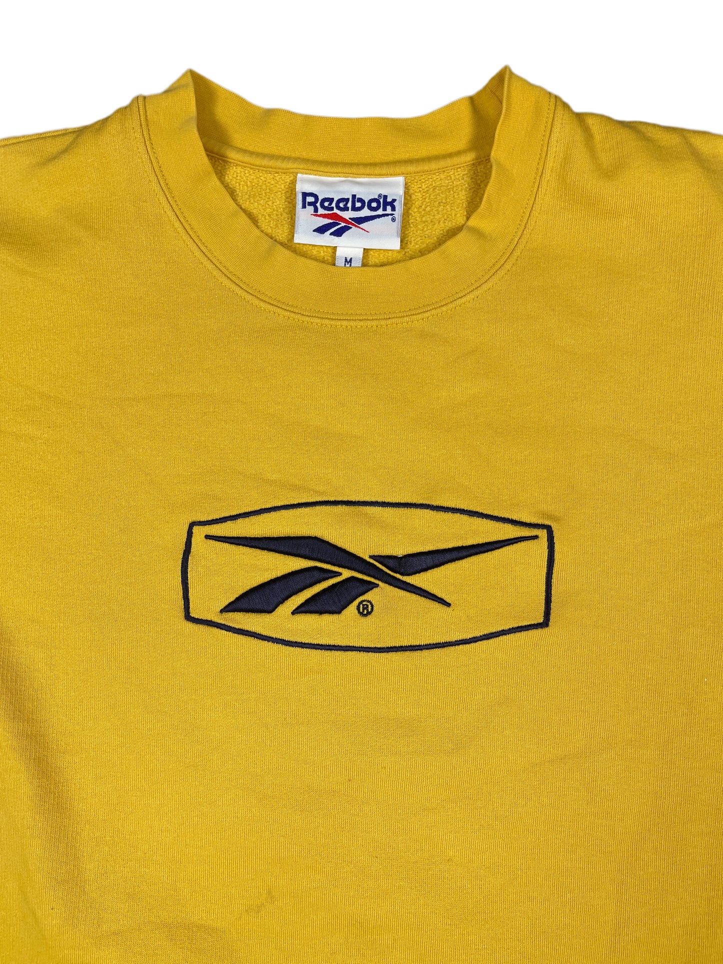 Vintage Reebok Sweatshirt Yellow - M
