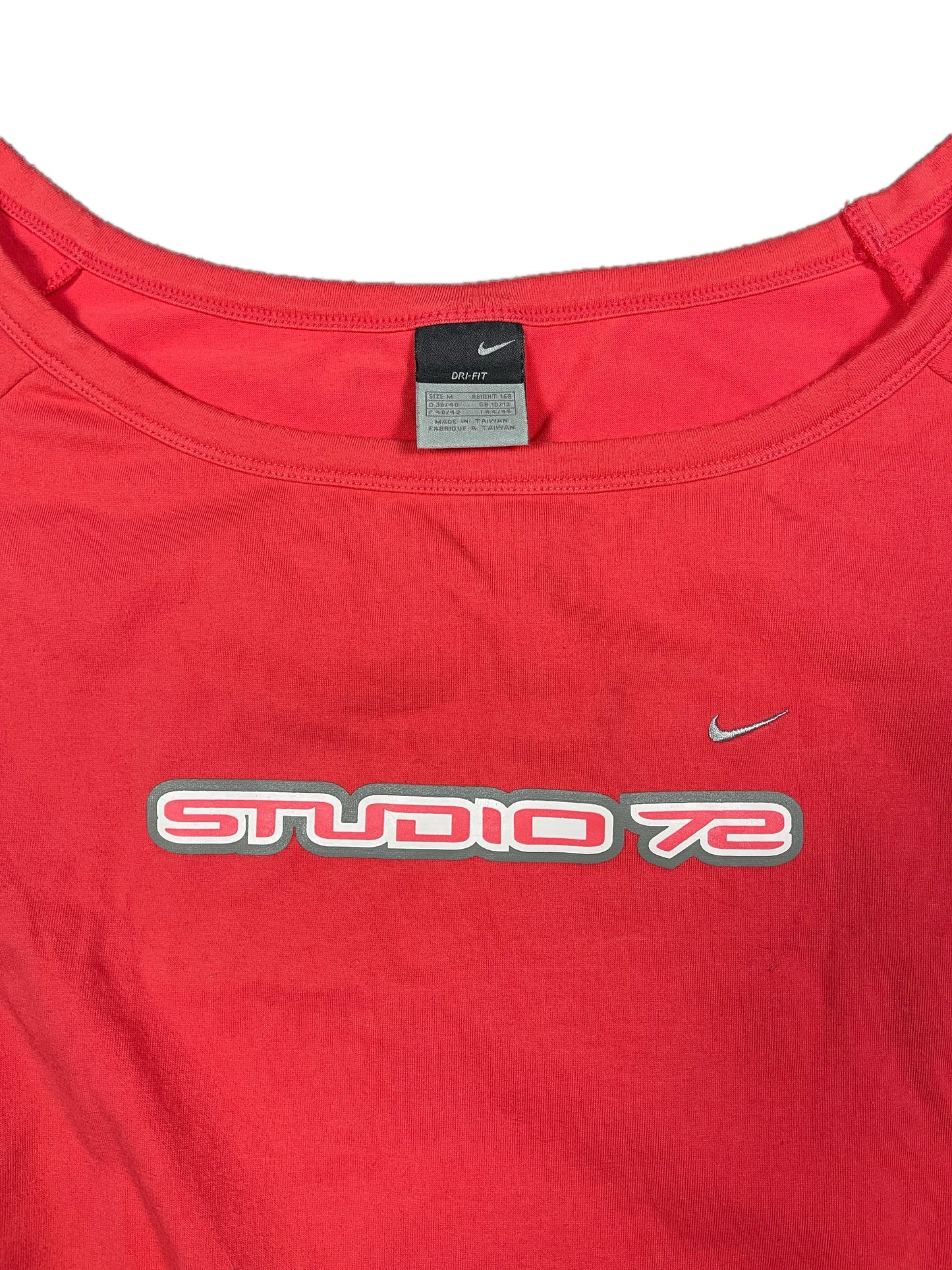 Y2k Nike 2000s Short Sleeve Top Red - M